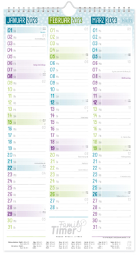 Der übersichtliche Familien-Wandkalender 2021/22!