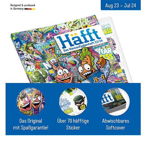 Häfft - Das Hausaufgabenheft 23/24 I Häfft-Verlag