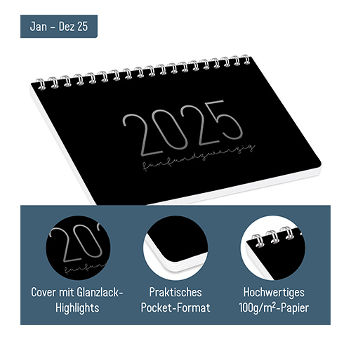 Tischkalender 2025 Pocket - Aufbau