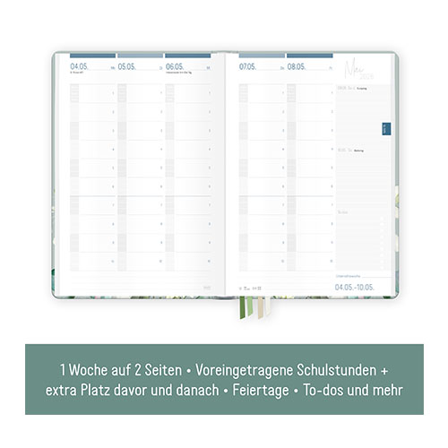 Lehrerinnen-Planer 25-26 A4 A5 Wochenübersicht