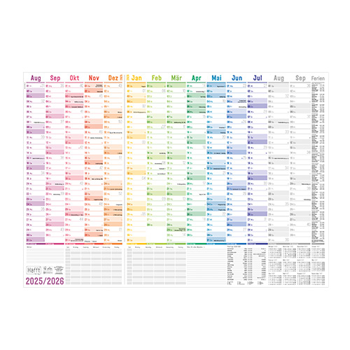 Schuljahres-Wandkalender 25 26 - Design